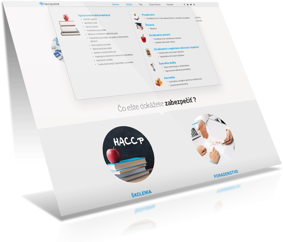 Tvorba web stránok - referencia haccpoint.sk